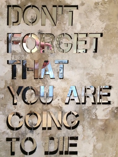 Don't forget - Chaux sur acier et miroir