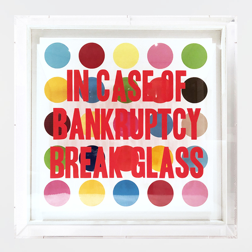 In Case of Bankruptcy - Hirst Dots (70 cm)