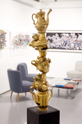 Balancing Act - Gold Coffee Pot Stack