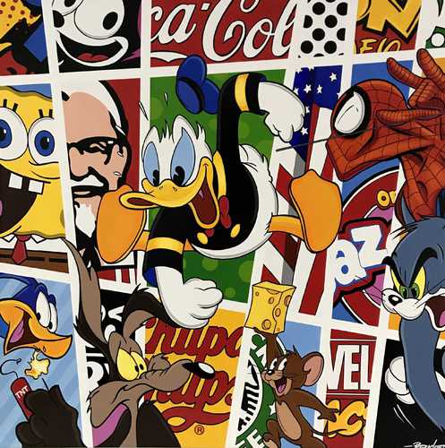 Comic Stripes Series- Donald & Spiderman