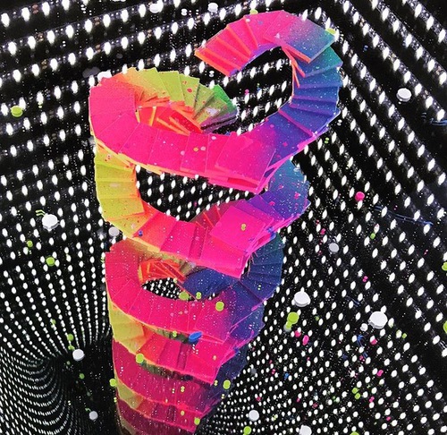 LED coffrage carré cube : multicouleur avec Coeur