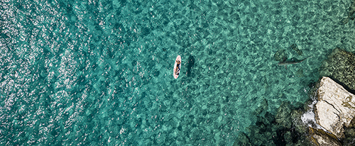 View from the sky : PLANCHE Daddy Board (6,7’’) "Long on a paddle & shark"