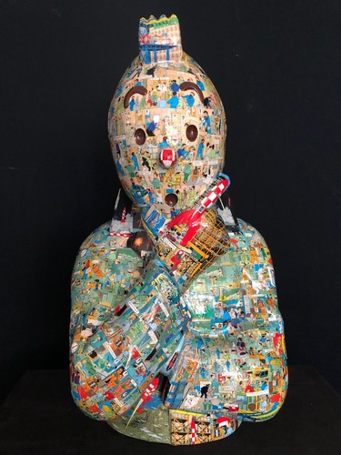 TINTIN Penseur - "L'ordre et le chaos" Objectif Lune (75 cm)