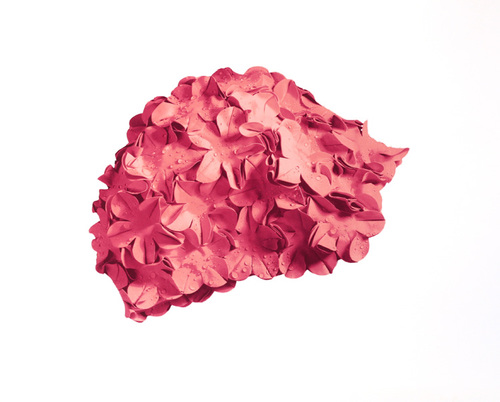 Pink cap on white background, 2015