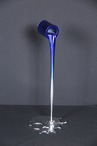 Flow Skull Bleu/Argent 80cm